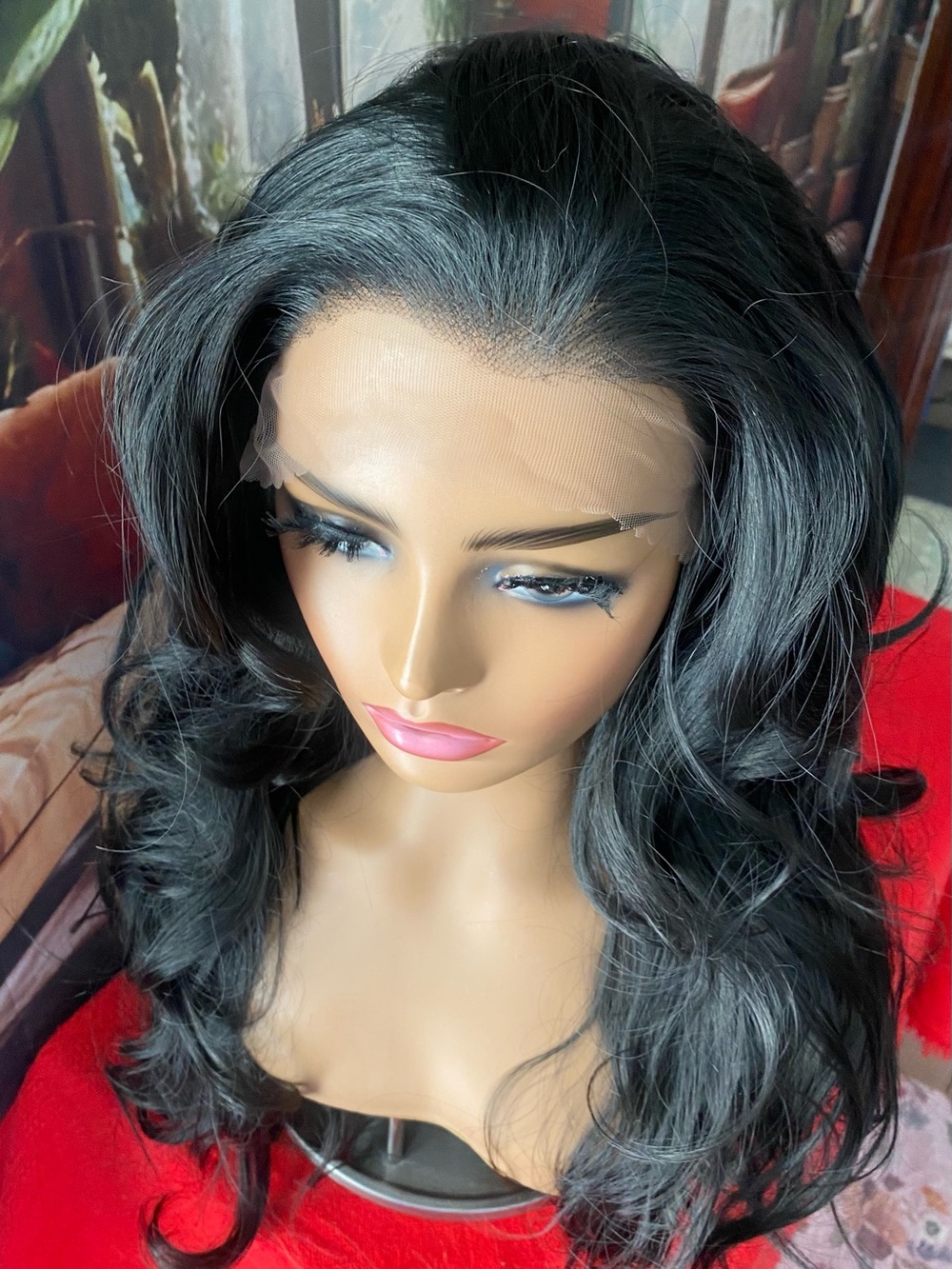 HD lace front Jet black wig-amazing natural hairline